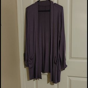 OPEN CARDIGAN 

SWEATER - SUPER SOFT PURPLE
